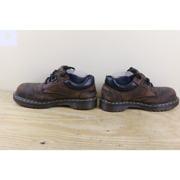 Doc Martens Mens 7 Brown Leather Industrial Steel Toe Vintage England View Photo - Picture 5 of 14